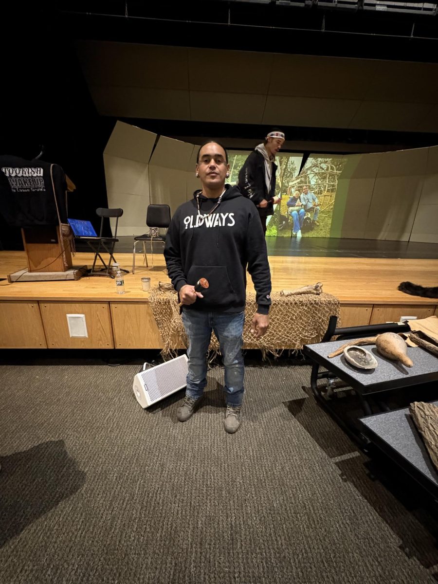 Andrae Gaines, a member of the Nipmuc tribe.