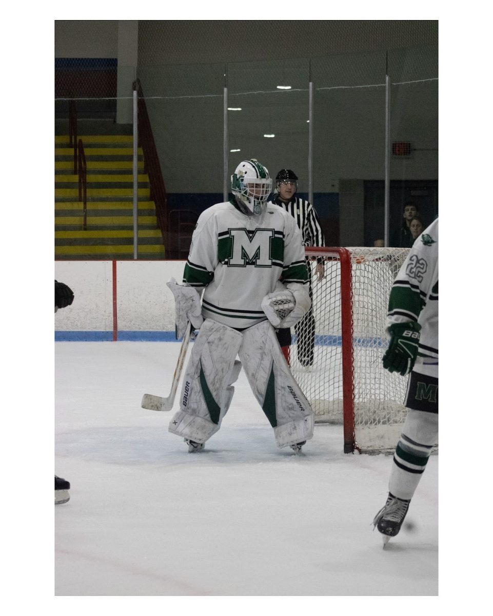       Chase Folli guards the net.
